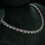 14k gold diamond necklace luxury marquise and round cut lab grown diamond necklace (2)