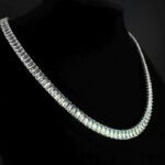 baguette diamond tennis chain necklace (1)