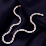baguette diamond tennis chain necklace (6)
