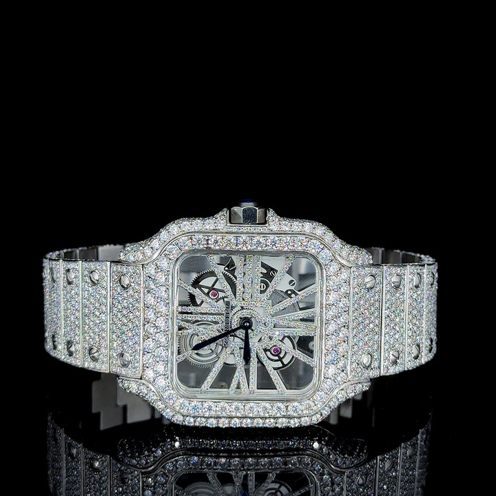 Iced Out Moissanite Watch