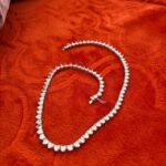 diamond heart tennis chain necklace (3)