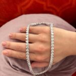 diamond heart tennis chain necklace (8)