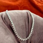 diamond heart tennis chain necklace (9)