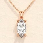 marquise cut solitaire pendant necklace (2)
