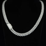 Miami Cuban Link Chain Round Diamond Necklace For Men