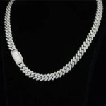 Miami Cuban Link Chain Round Diamond Necklace For Men