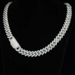 Miami Cuban Link Chain Round Diamond Necklace For Men